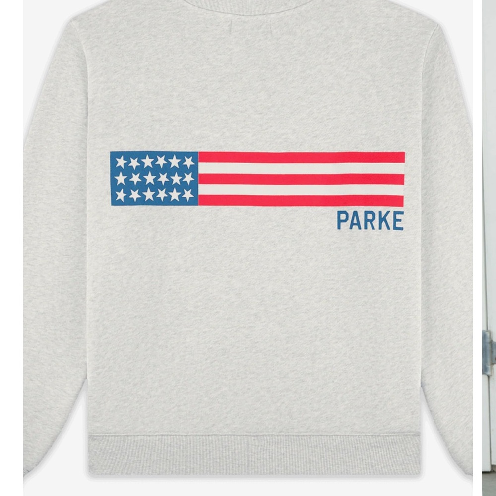 Gray and Red Crewneck Sweatshirt with Bold Design